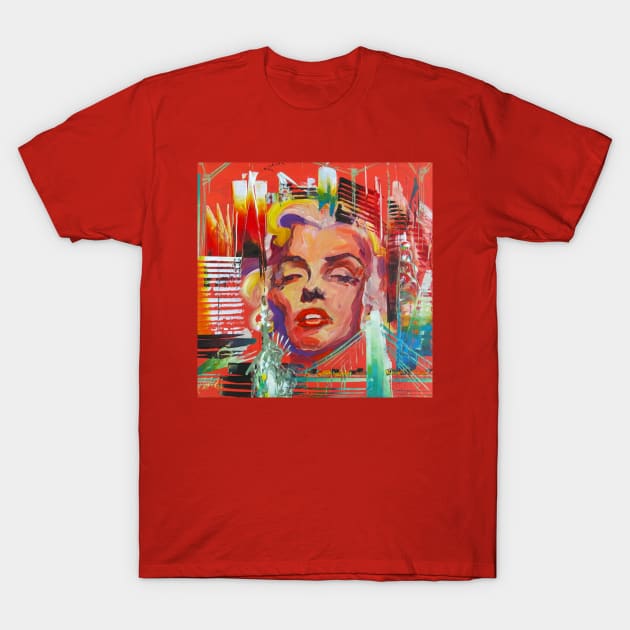 Portrait Marilyn New York City T-Shirt by artsale